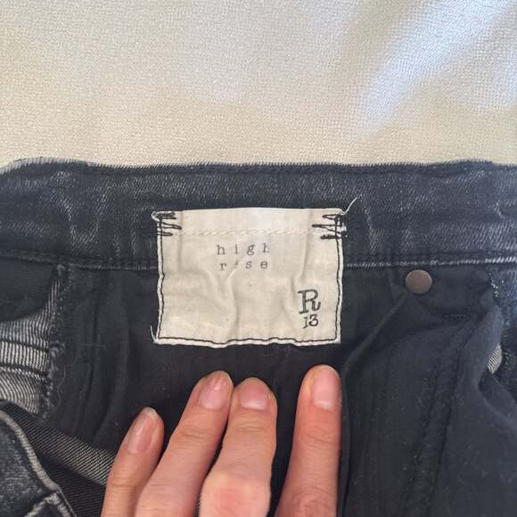 R13 High Rise Skinny, Grey Size 26- Tilson wash - Picture 2 of 6